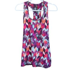 Lukka Multi-Color Sleeveless Athletic Exercise Tank Shirt Size M